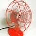 Vintage Electric Fan orange spider web cage