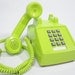 Vintage Phone chartreuse push button telephone