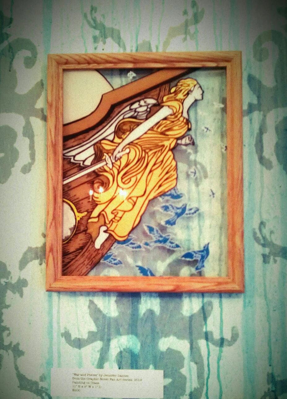 War and Pieces Glass Painting