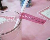 PRINTABLE Custom DIY Drinking Straw Flags--Baby, Birthday, Party Theme