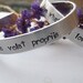 SALE Set of 2 Handstamped Bracelets. Make it your own or choose a quote or phrase from one of my other bracelets.