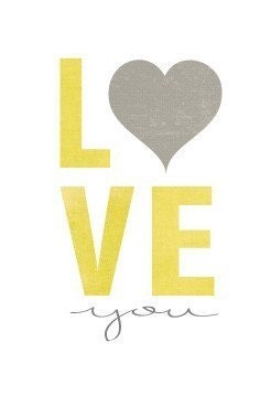 5x7 LOVE You Yellow