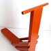 Vintage Handmade Orange Folk Art Wood Scooter