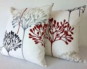 Two handmade vanilla floral cushion covers, slip covers, throw pillows, decorative cushions, accent pillows