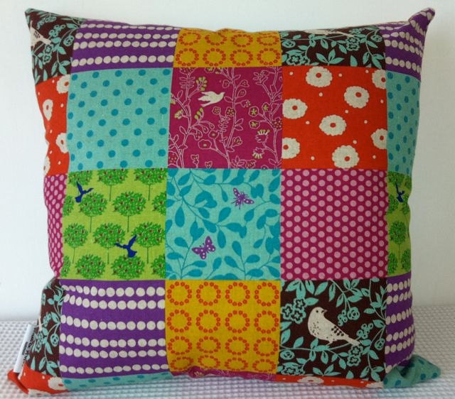 LAST ONE Japanese colorful patchwork pattern cushion cover, slip cover, throw pillow, decorative cushion, accent pillow