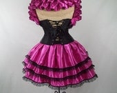 Blushing Fuchsia and Black Bustle Only