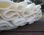 Ruffle Scarf / Ivory White Fleece / Warm / Handmade Accessories