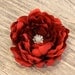 red flower, hair clip, wedding hair accessories, wedding hair flower, bridal hair clip