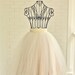 tea length skirt, Champagne Tutu, ivory tutu, chic tutu, WEDDING Bridesmaids Mother of the Bride Special Occasions