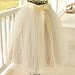 tea length skirt, Champagne Tutu, ivory tutu, chic tutu, WEDDING Bridesmaids Mother of the Bride Special Occasions