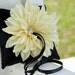 black ring bearer pillow, ring pillows, ivory flower ring bearer pillow, luxe ring pillow