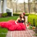 red dress, red tutu, long tutu skirt, sewn tutus, Wide Satin sash, Wedding tutu, Prom dress, flower girl dress, adult tutu