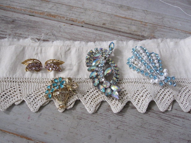 Rhinestone Jewelry Lot for Repair