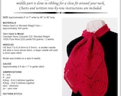 Hand Knitting Pattern Lace Hearts Scarf Knitting Pattern pdf