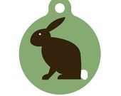 Pet ID Tag - Bunny Pet Tag, Dog Tag, Cat Tag, Luggage Tag, Child ID Tag