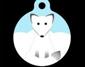Pet ID Tag - Arctic Fox - Pet Tag - Dog Tag - Cat Tag - Luggage Tag - Child Id Tag