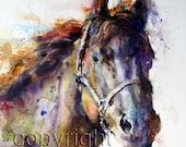 HORSE Watercolor Print By Dean Crouser