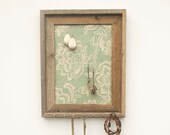 By The Seashore Rustic Jewelry Holder - Mint Green - 9 x 12