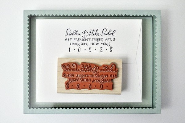 CUSTOM return address stamp 100% calligraphy