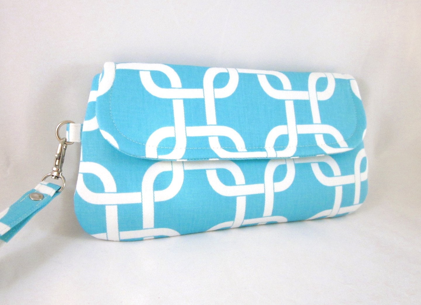 White Aqua Clutch by waterpath