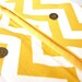 Yellow and White Chevron Clutch by waterpath