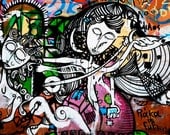 Graffiti Photography - Street Art - Plaka is Fun - Athens Greece - Colorful Print - Urban Home Decor - Women - Wall Art - Photograph