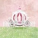 Garden Pink Princess Cinderella Carriage Girls 8x8 Wall Art Decor Print by Caramel Expressions