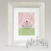 Garden Pink Princess Cinderella Carriage Girls 8x8 Wall Art Decor Print by Caramel Expressions