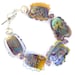 Lost and Found Bracelet 3 - Handmade Lampwork, Sterling Silver and Amethyst