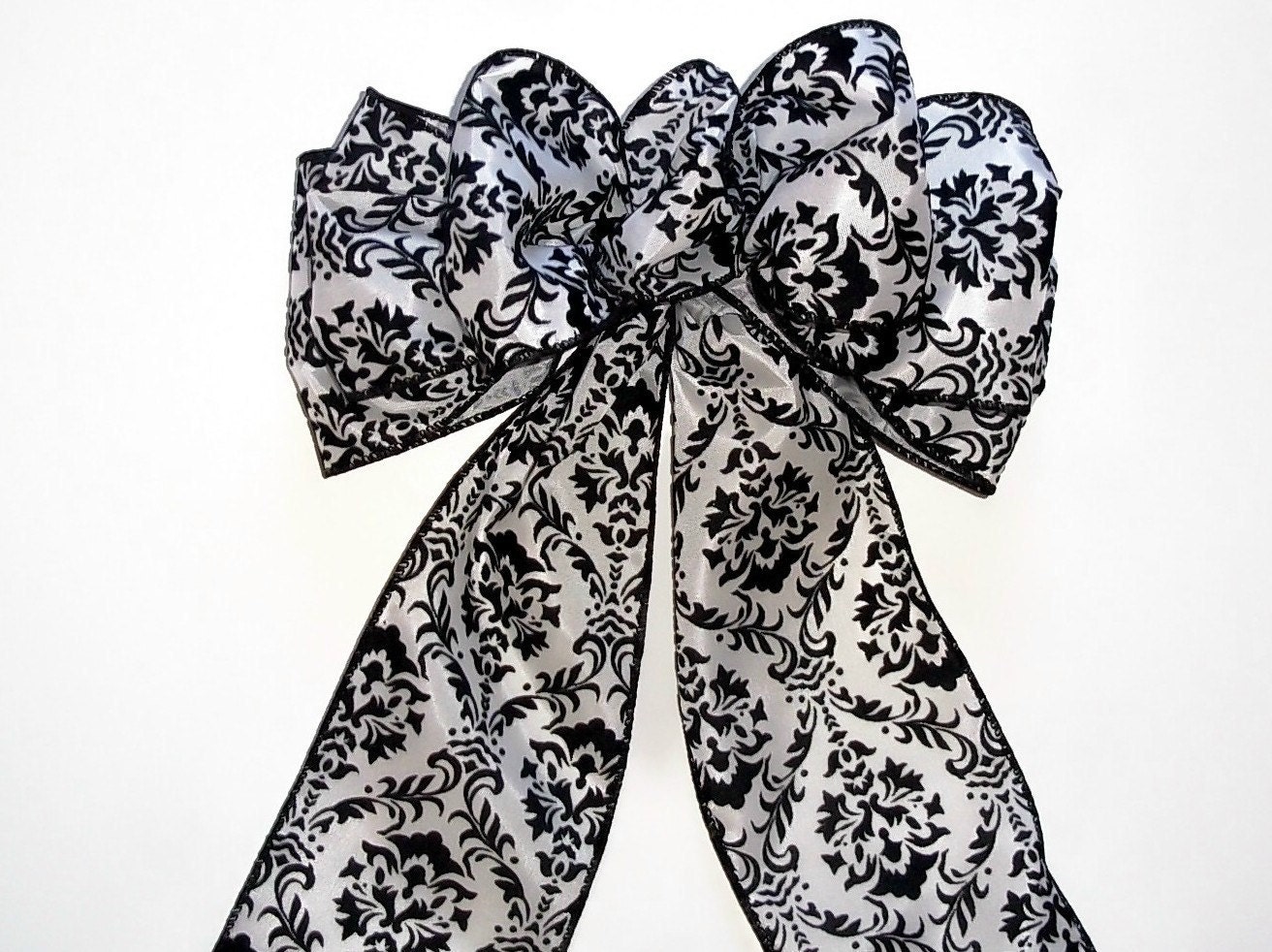 black damask ribbon