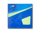 CIJ SALE - original abstract modern painting - gallery fine art - contemporary interior design - blue - linneaheideart