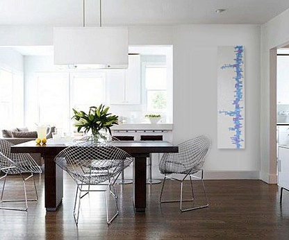 HOUSES OF THE HoLY original abstract modern painting - gallery fine art - contemporary interior design - ooak home wall decor - blue white