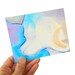 DUSK folded note card - greeting card - stationery - blue clouds sky - moon - contemporary fine art