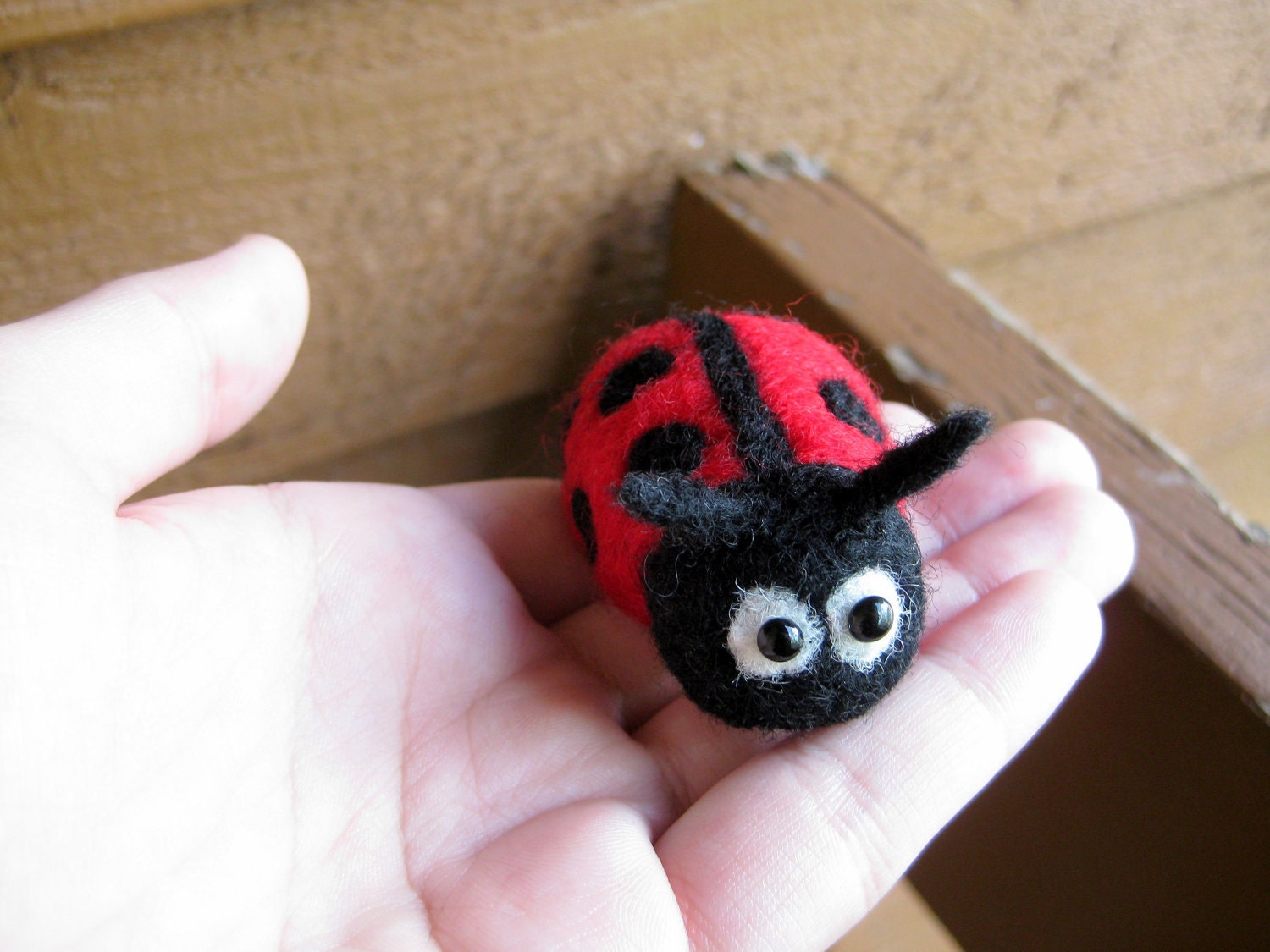 Ladybug Miniature - Needle Felted Animal - Soft Sculpture