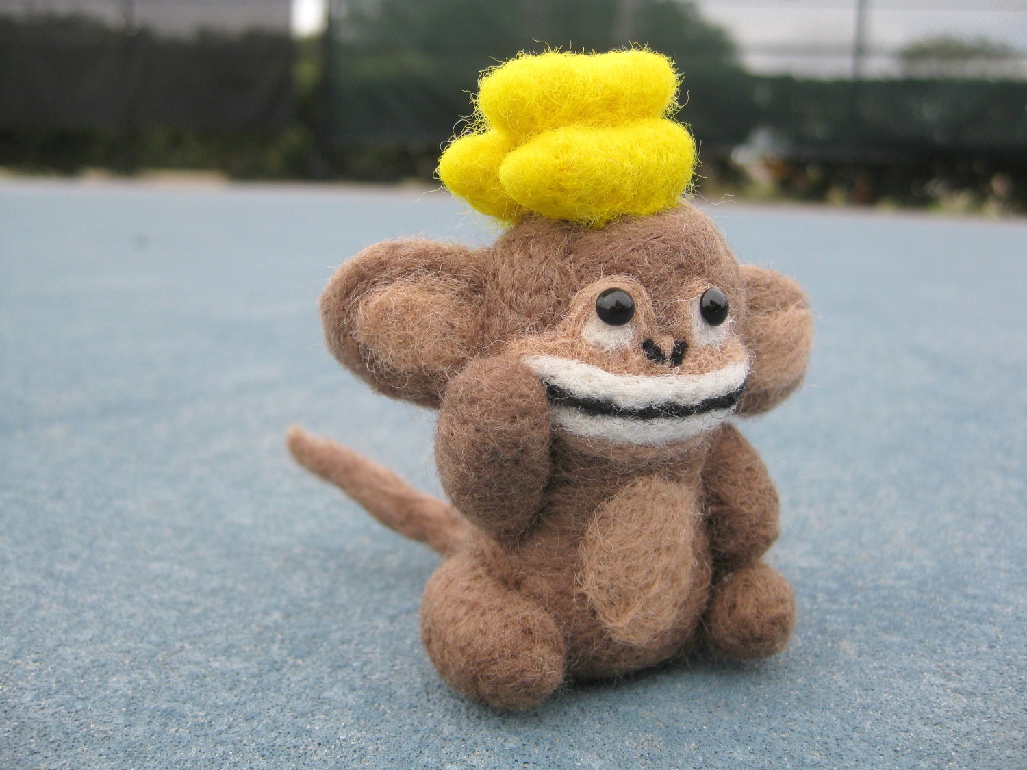 Felted Monkey - Needle Felted Animal - Soft Sculpture - Made to Order