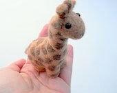 Giraffe Miniature - Needle Felted Animal - Soft Sculpture - MADE TO ORDER
