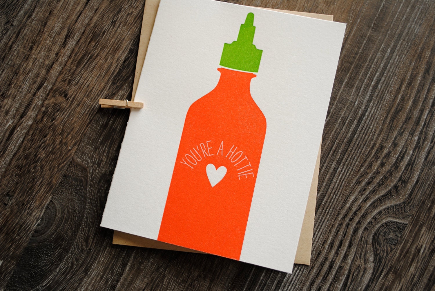 Letterpress Card - You're a Hottie
