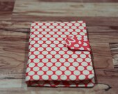 Kindle Fire Case, Kindle 3 Cover, Kobo Case, Nook Color Cover, eReader Book Cover- Amy Butler Wallflower red ivory