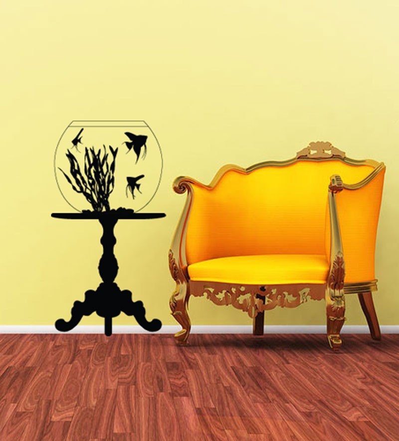 Vinyl Wall Decal Sticker Art -Whimsical Fish Bowl