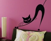 Vinyl Wall Decal Sticker Art - Pussy Cat Stretch