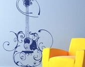 Vinyl Wall Decal Sticker Art - Artsy Guitar Hero Motif