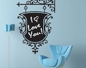 Vinyl Wall Chalkboard Decal Sticker Art - Vintage Hanging Sign