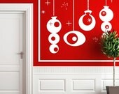 Vinyl Wall Decal Sticker Art - Retro Ornaments - Christmas Decoration