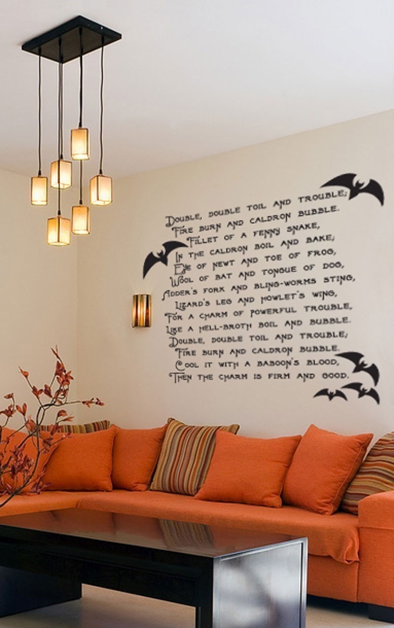 Vinyl Wall Decal Sticker Art - Boil Boil Toil and Trouble - Halloween Decoration