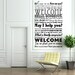 Vinyl Wall Decal Sticker Art - Hi Come on In Welcome - Funky Foyer Mural