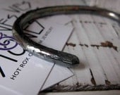 Mens Hammered Oxidized Silver Cuff Bracelet
