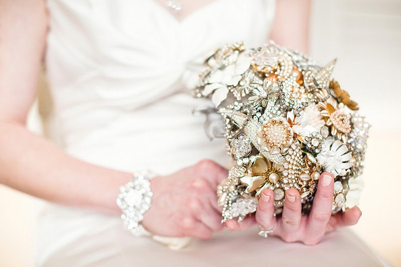 Custom Extra Large Heart Shaped Brooch Bouquet - Made To Order