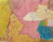 Original Collage Painting Heaven's Tidings