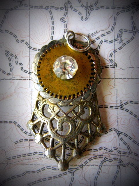 ON SALE Steampunk Pendant 9511