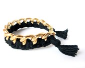 Woven Friendship bracelet in BLACK